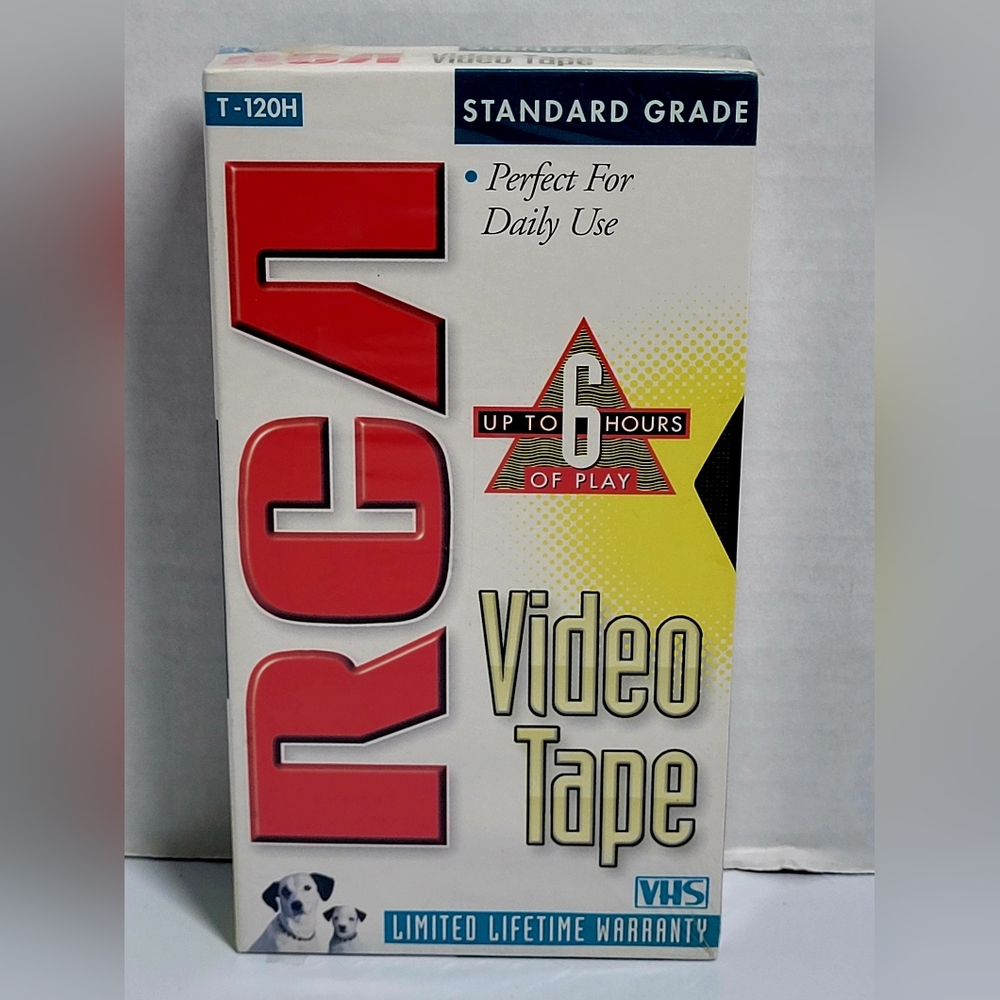 (1) New Old Stock Sealed RCA T-120H Standard Grade 6 Hour VHS Blank Video Tape.